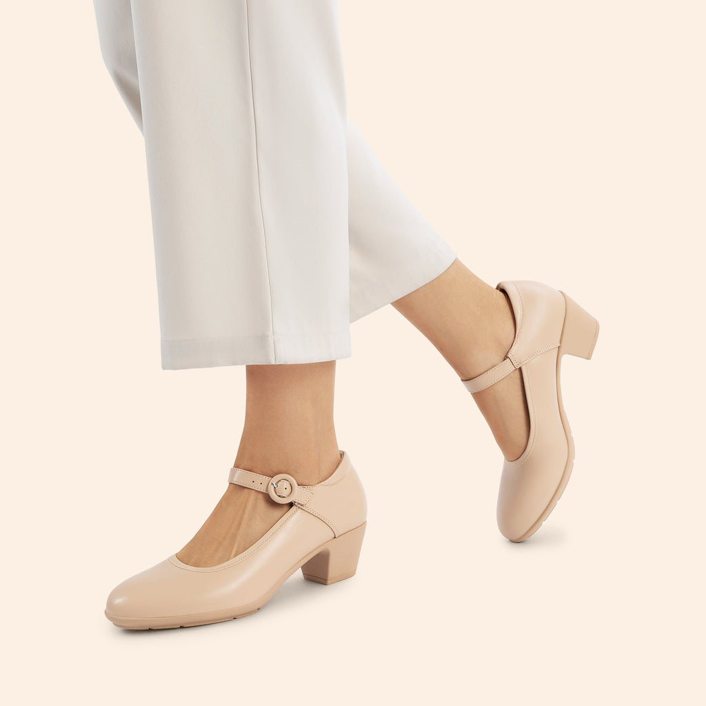P|H - Cushioned Mary Jane Block Heels Donna