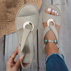 P|H - Elegant Buckle Flat Sandals Diane