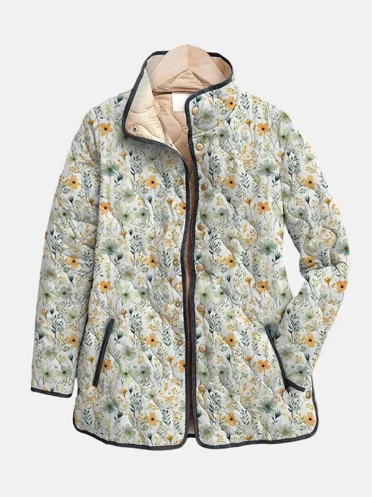 P|H - Daisy Print Quilted Jacket Cynthia