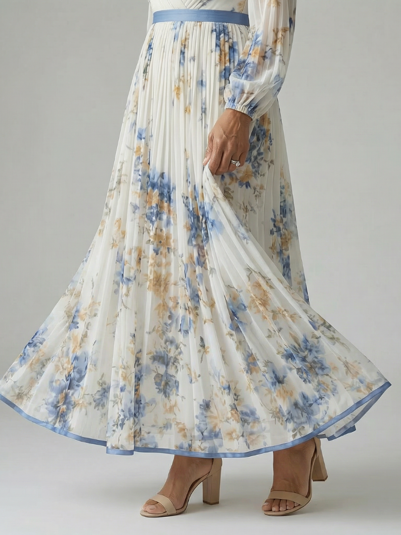 P|H - Pleated Wrap Midi Dress Victoria