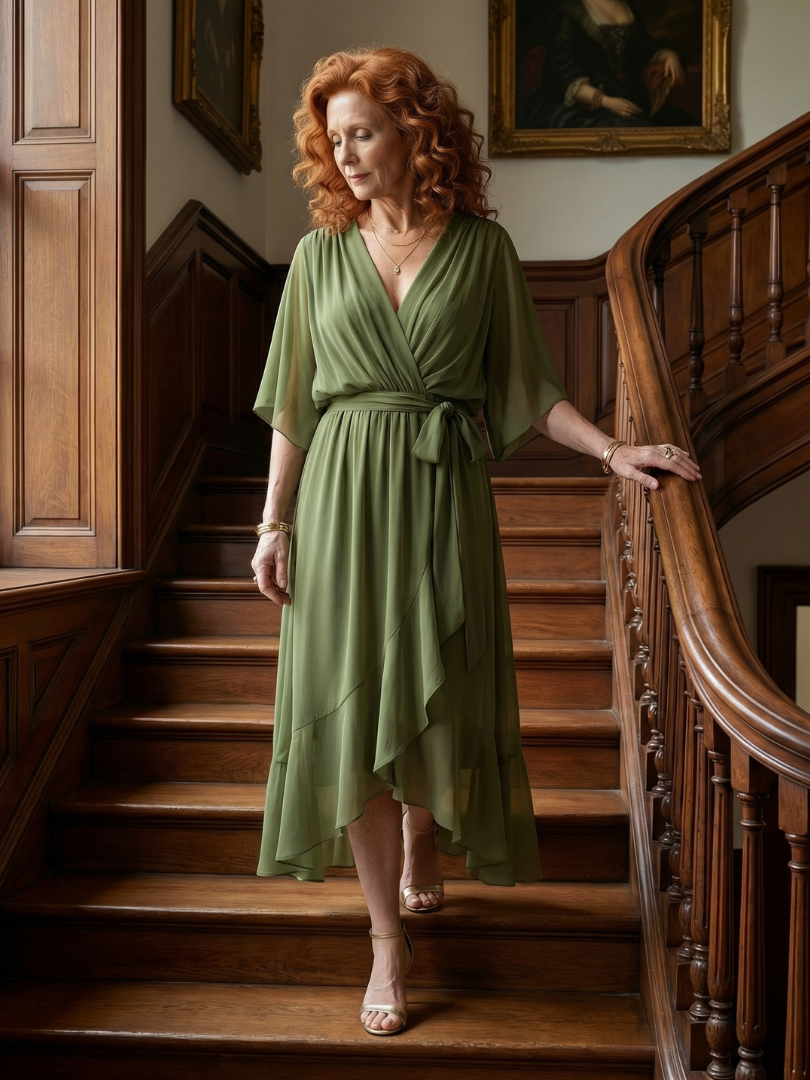 P|H - Draped Midi Dress Taylor