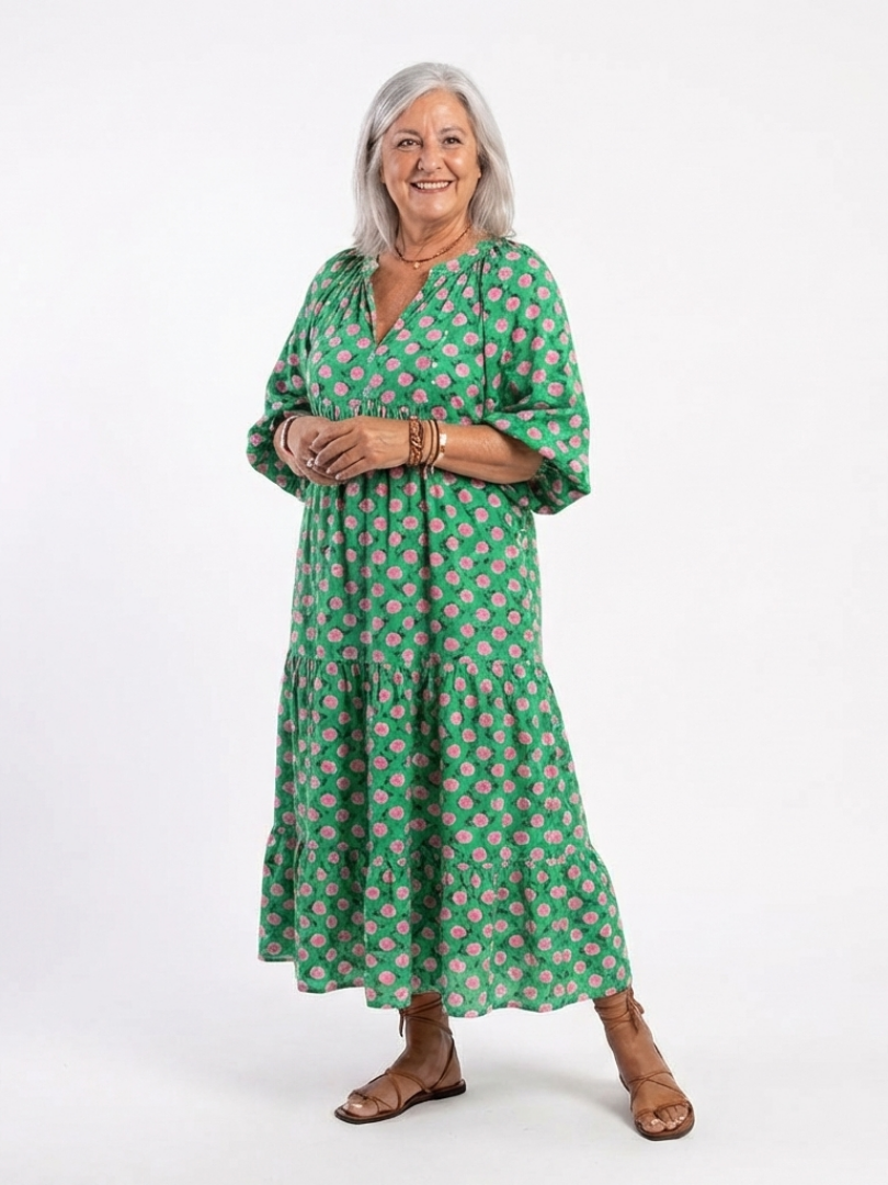 P|H - Floral Print Midi Dress Fiora