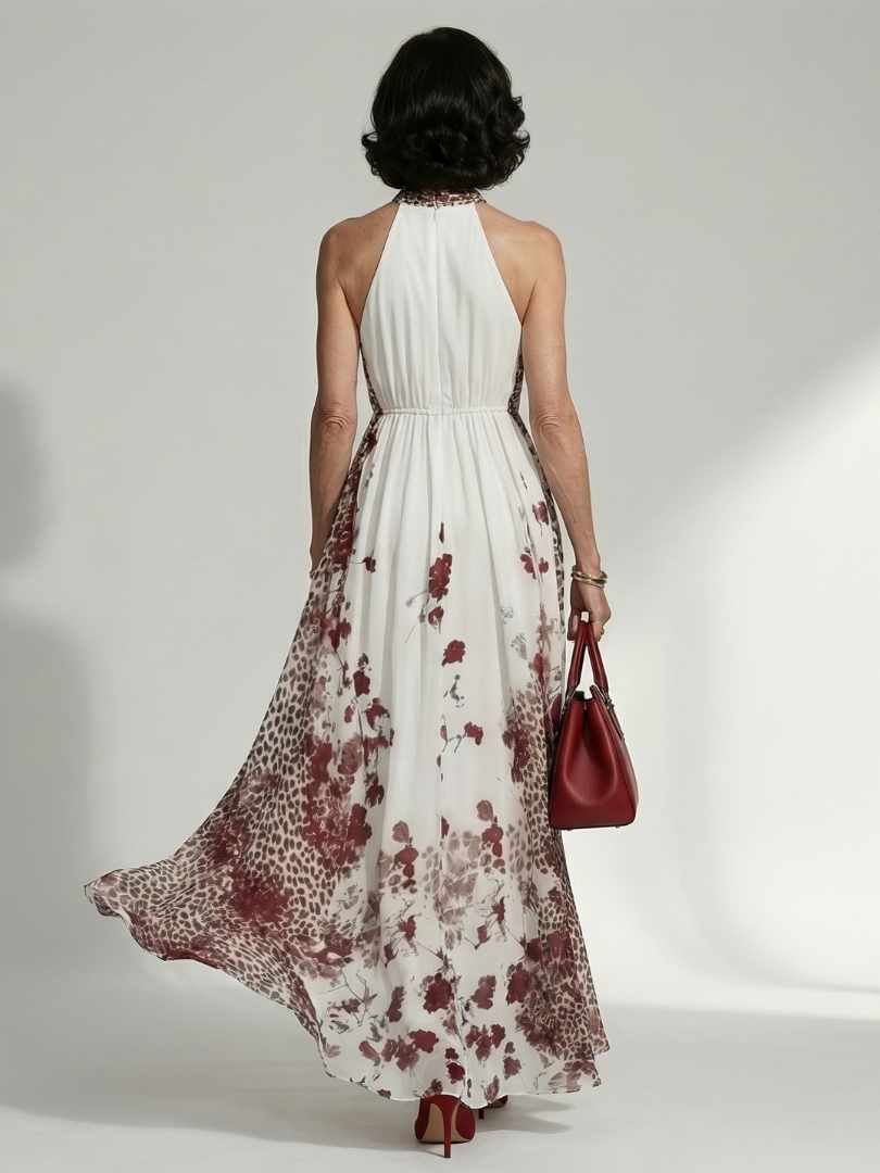 P|H - White Pleated Maxi Dress Penelope