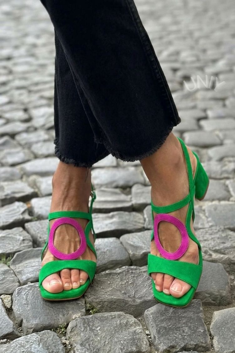 P|H - Sculpted Ring Block Heel Sandals Linda