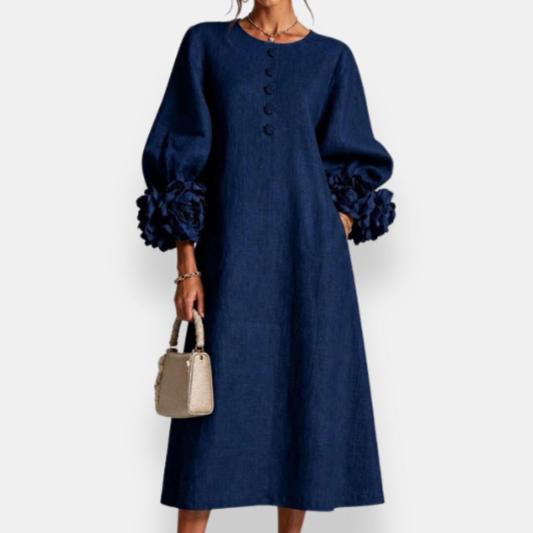P|H - Rosette Cuff Midi Dress Grace