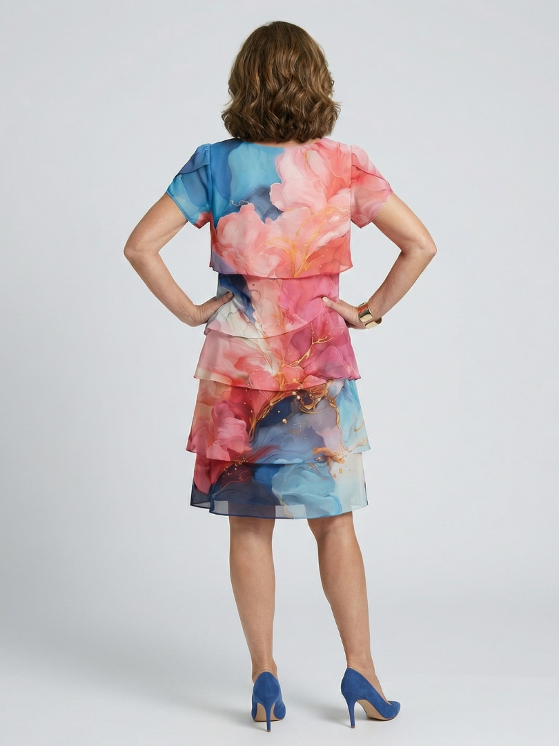 P|H - Elegant Marble Knee-Length Dress Mira