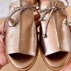 P|H - Lace-Up Leather Comfort Sandals Deborah