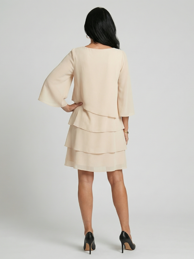 P|H - Flared Sleeve Knee-Length Dress Della