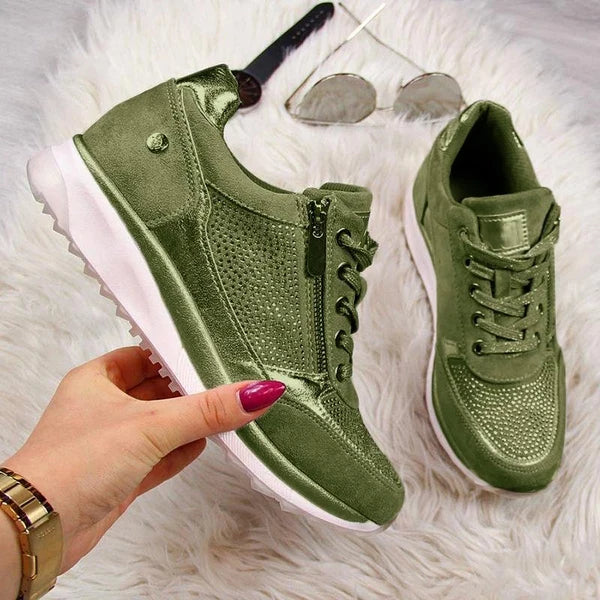 P|H - Cushioned Zip-Up Wedge Sneakers Gloria
