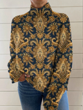 P|H - Gilded Damask Knit Turtleneck Carol