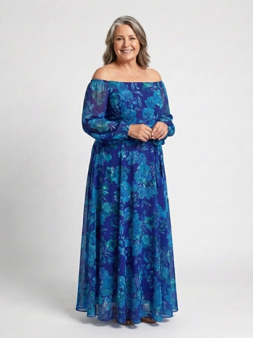 P|H - Off-Shoulder Floral Maxi Dress Aspen