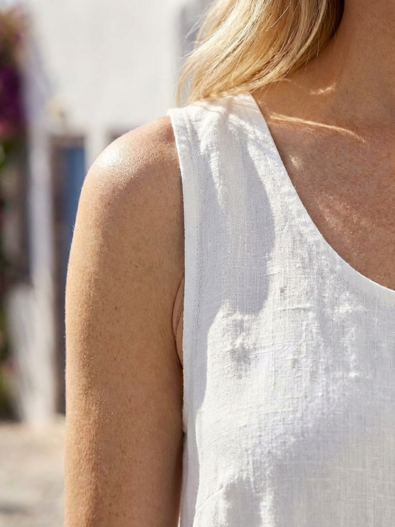 P|H - Sleeveless Round Neck Relaxed Midi Dress Ismera