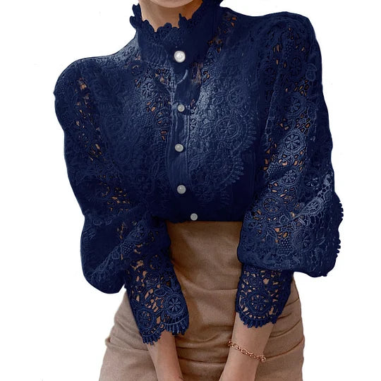 P|H - Long Sleeve Lace Detail Shirt Tove