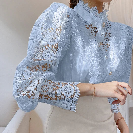 P|H - Long Sleeve Lace Detail Shirt Tove