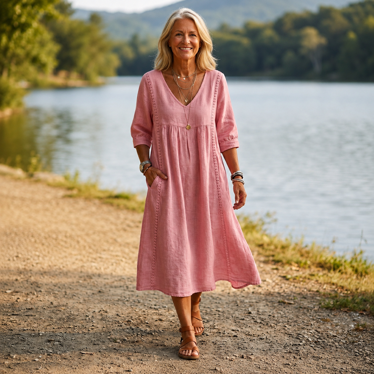 P|H - Effortless Elegant Midi Dress Sandra