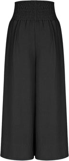 P|H - Wide-Leg Smocked Waist Trousers Emma