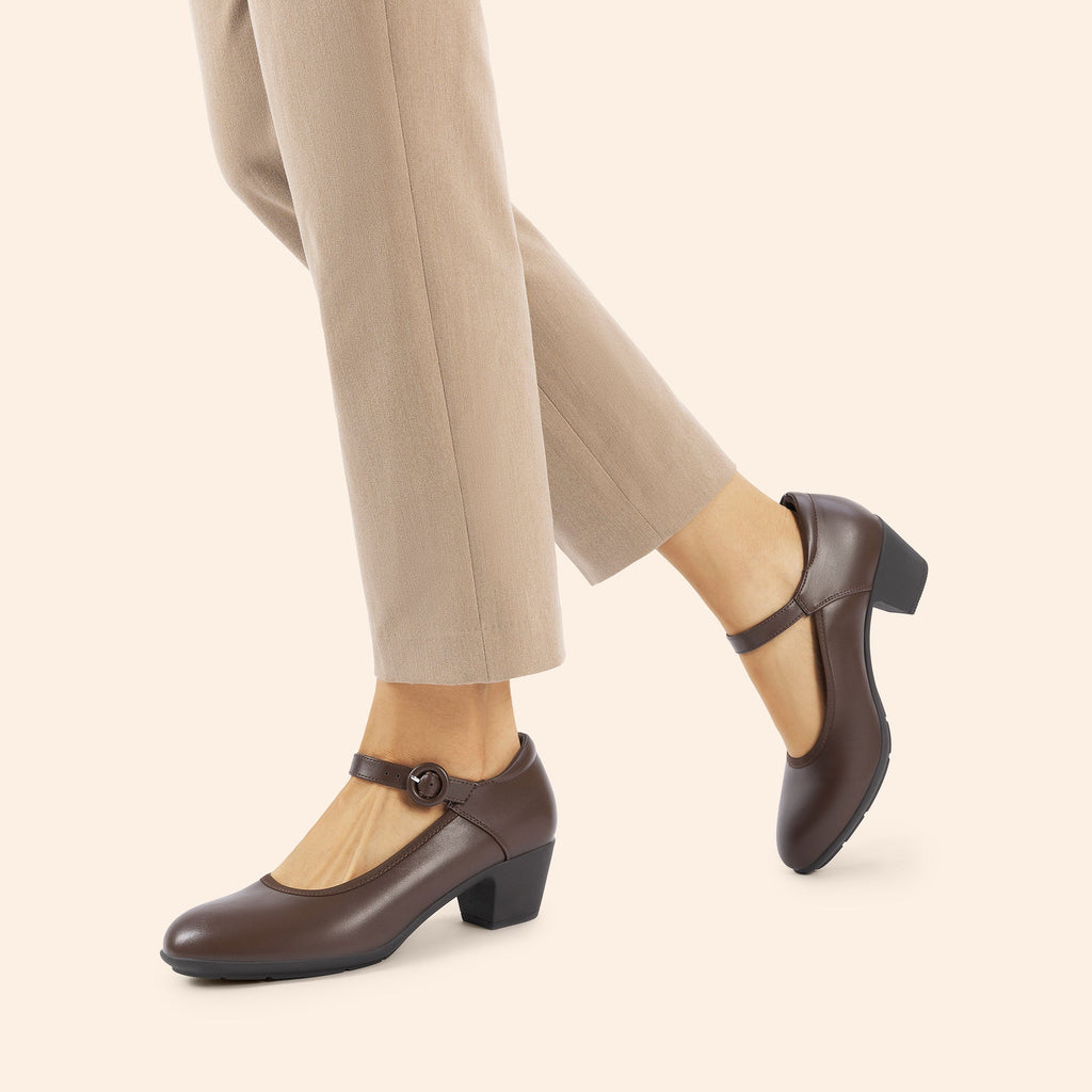 P|H - Cushioned Mary Jane Block Heels Donna