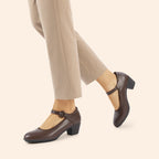 P|H - Cushioned Mary Jane Block Heels Donna