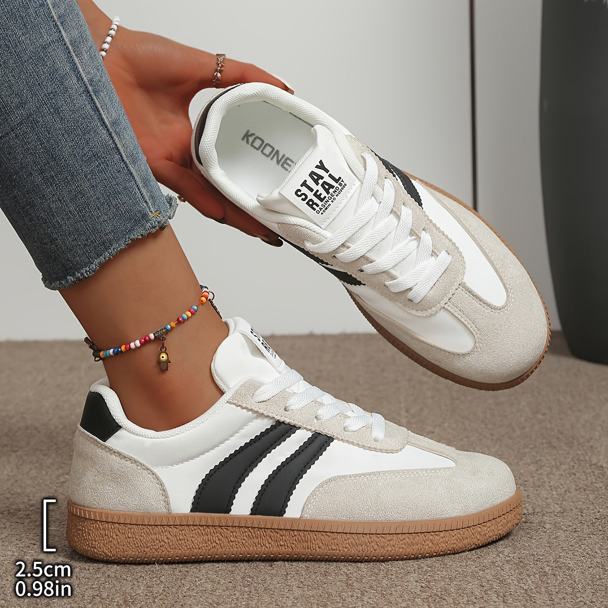 P|H - Retro Striped Comfort Sneakers Gloria