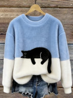 P|H - Cozy Cat Print Sweater Patricia