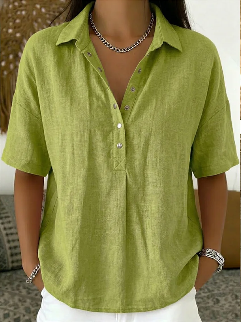 P|H - Button Detail Collar Blouse Willow