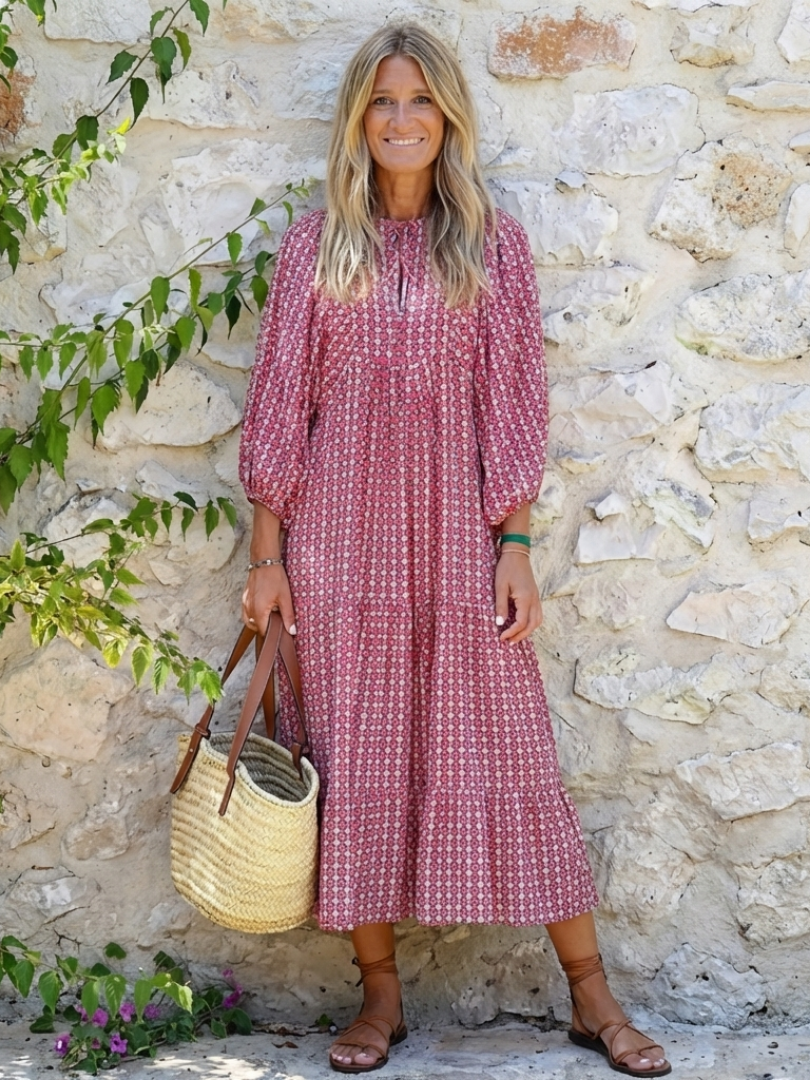 P|H - Geometric Print Midi Dress Arlette