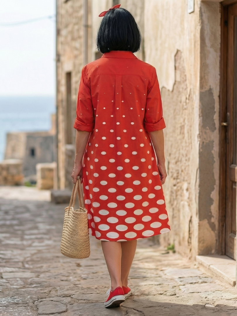 P|H - Luminous Polka Dot Dress Wrenley