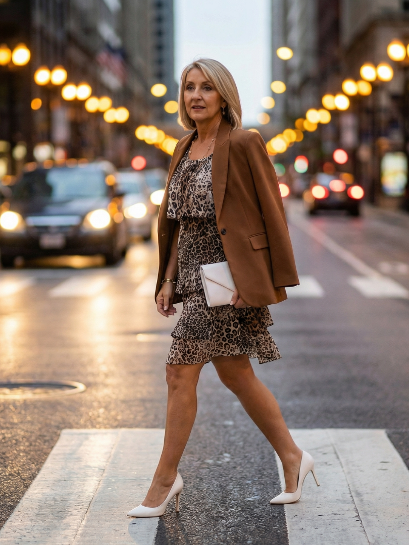 P|H - Animal Print Midi Dress Briar