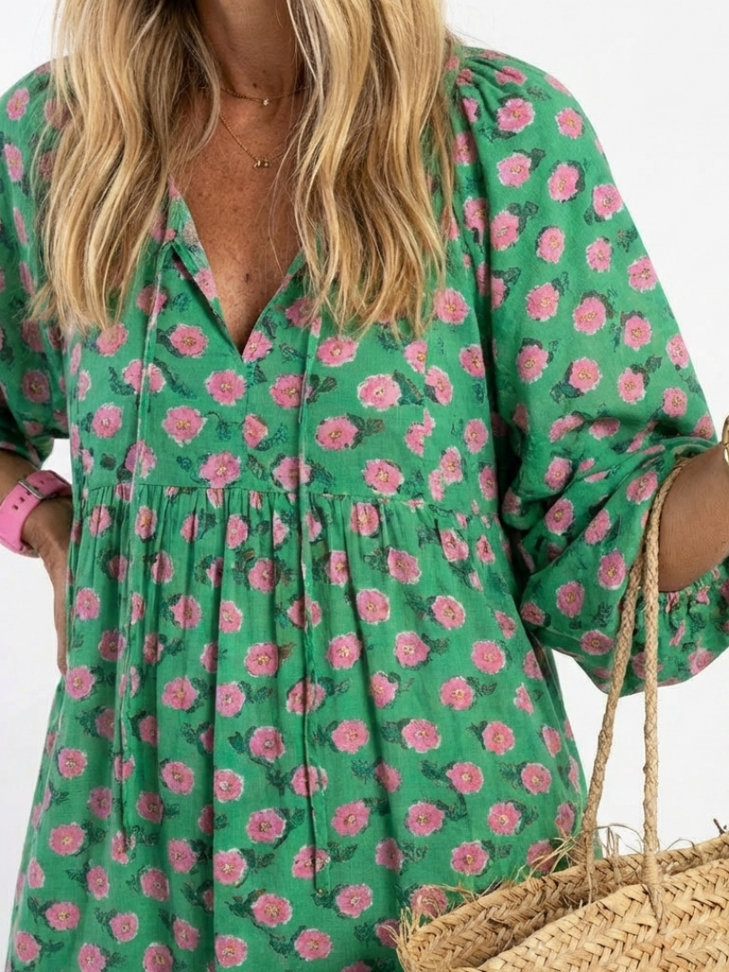 P|H - Floral Print Midi Dress Fiora