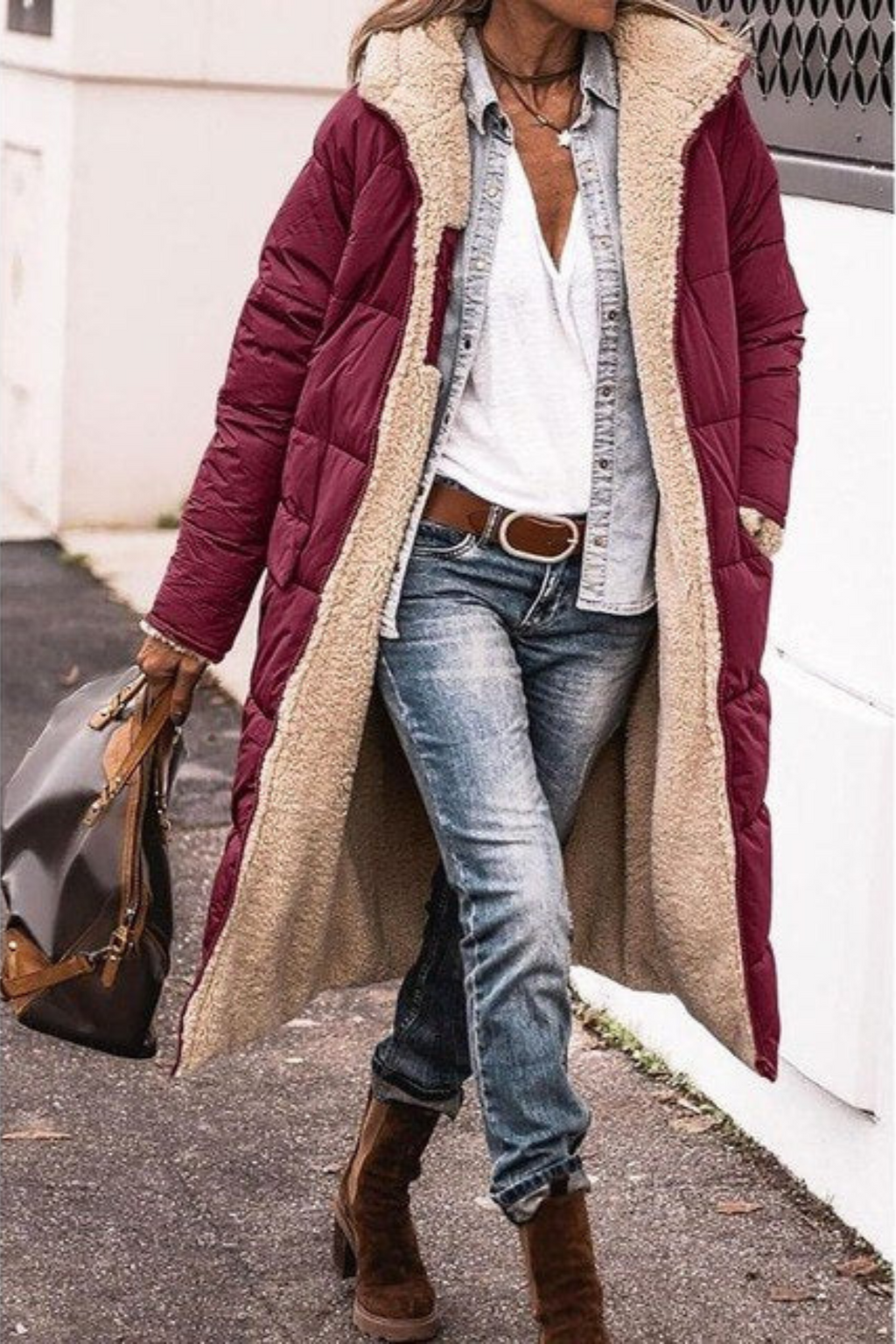 P|H - Reversible Hooded Puffer Coat for Women Nancy