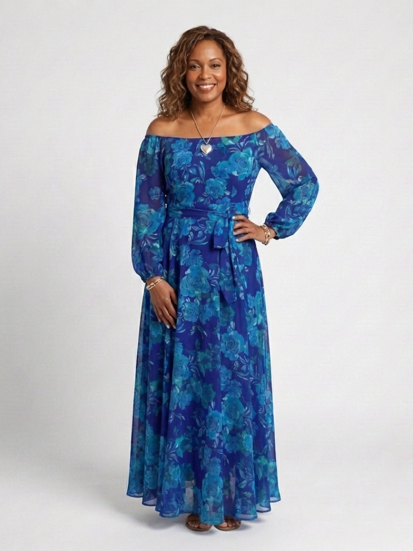 P|H - Off-Shoulder Floral Maxi Dress Aspen