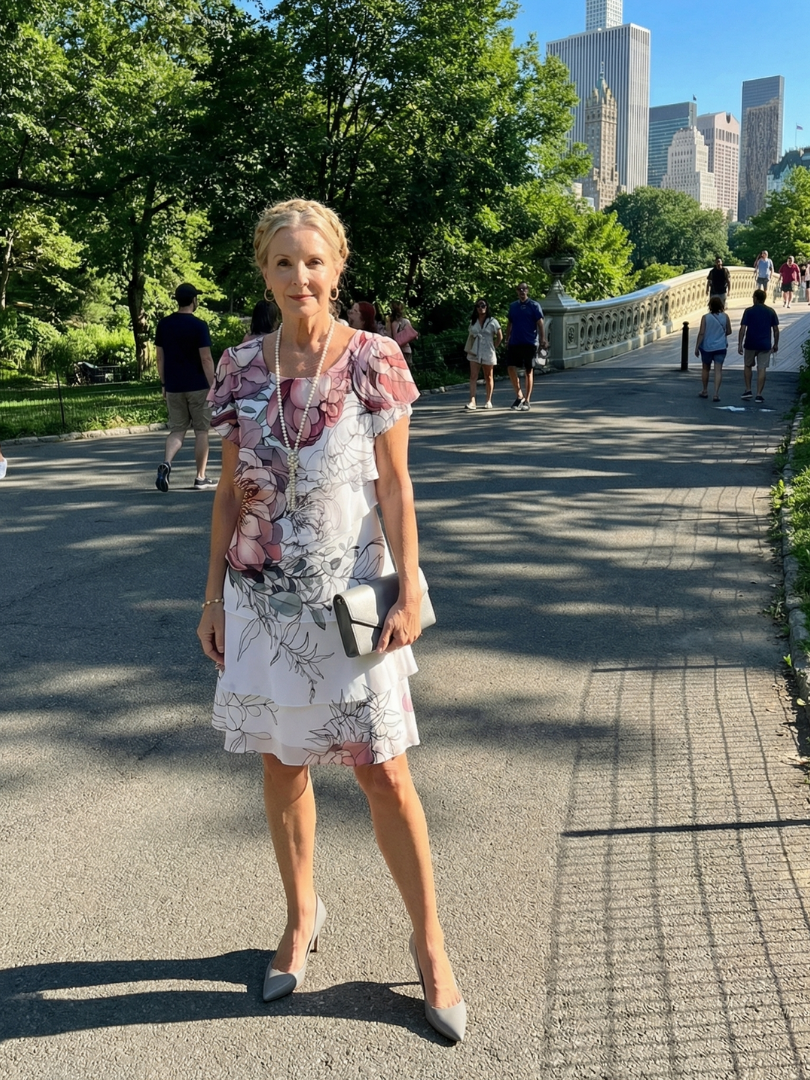 P|H - Clean Floral Knee-Length Dress Kualani