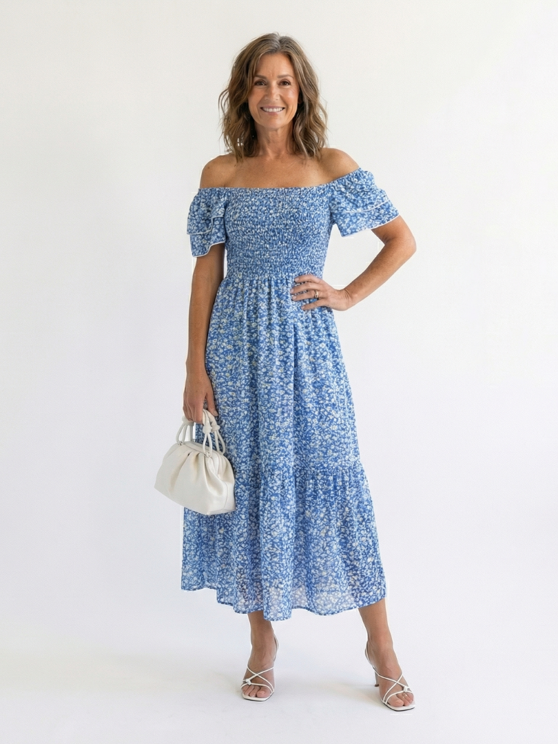 P|H - Off-Shoulder Floral Midi Dress Odette