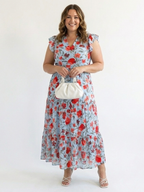 P|H - Flared Floral Midi Dress Lila