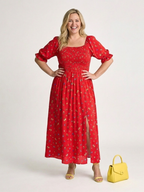 P|H - Puff Sleeve Midi Dress Delphine