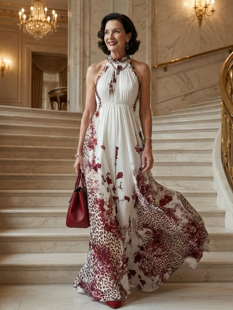 P|H - White Pleated Maxi Dress Penelope