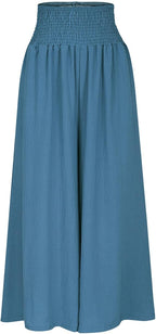 P|H - Wide-Leg Smocked Waist Trousers Emma