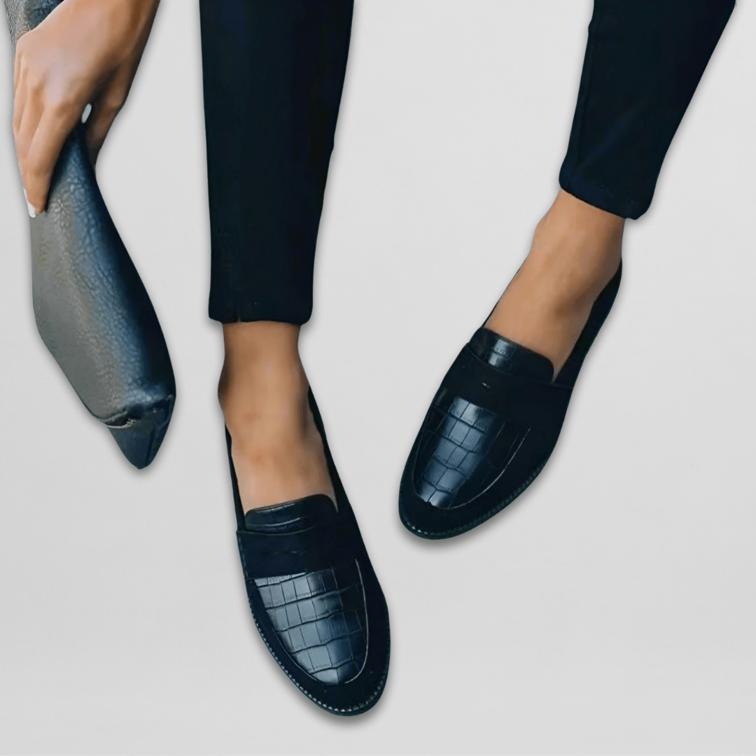 P|H - Croc-Grain Dress Loafers Patricia