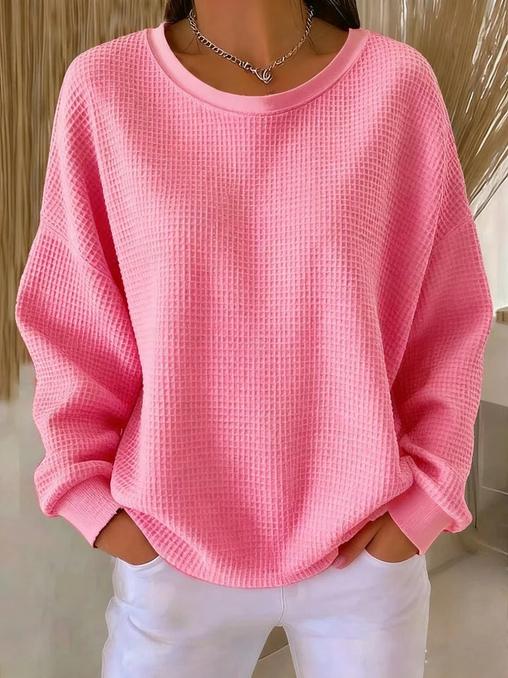 P|H - Waffle Knit Round Neck Pullover Evelyn