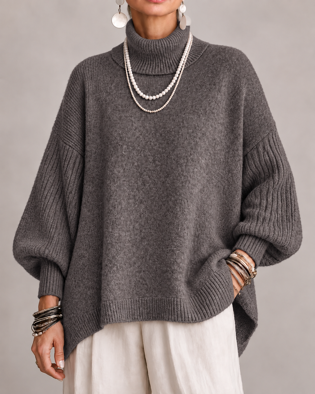 P|H - Oversized Turtleneck Sweater Sharon