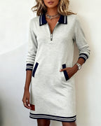 P|H - Zip Collar Knit Sweater Dress Judith