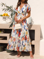 P|H - Pleated Floral Midi Dress Savannah