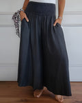 P|H - Wide-Leg Smocked Waist Trousers Emma