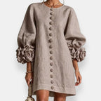 P|H - Flower Cuff Button Shirt Dress Catherine