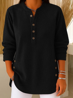 P|H - Ribbed Button Henley Tunic Carol