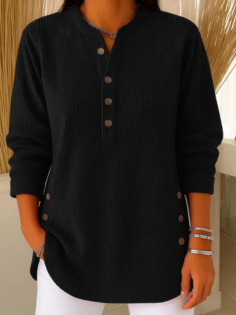 P|H - Ribbed Button Henley Tunic Carol