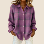 P|H - Plaid Knit Shirt Jacket Helen