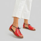 P|H - Lace-Up Leather Comfort Sandals Deborah