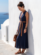 P|H - Contrast Stripe Midi Dress Myra