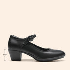 P|H - Cushioned Mary Jane Block Heels Donna